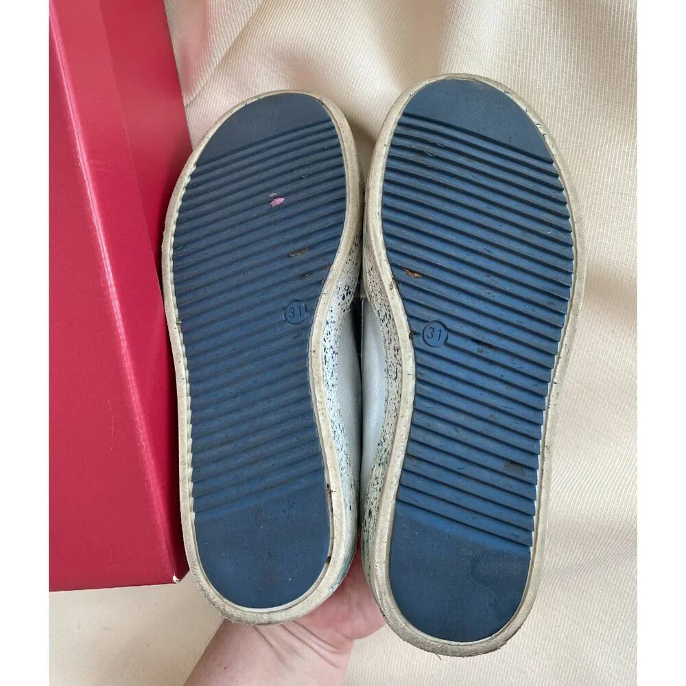 ** KIDS ** Bonpoint "Happy" Sneakers in Silver, size 31 ** AS IS ** - Picture 5 of 11